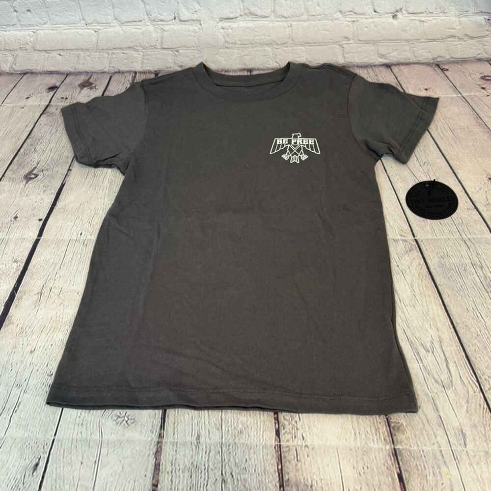 Tiny Whales Be Free Graphic Print T-Shirt